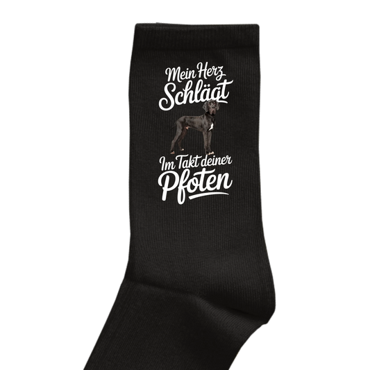 Personalisierbares Hunde Socken "Mein Herz Schlägt im Takt Deiner Pfoten"