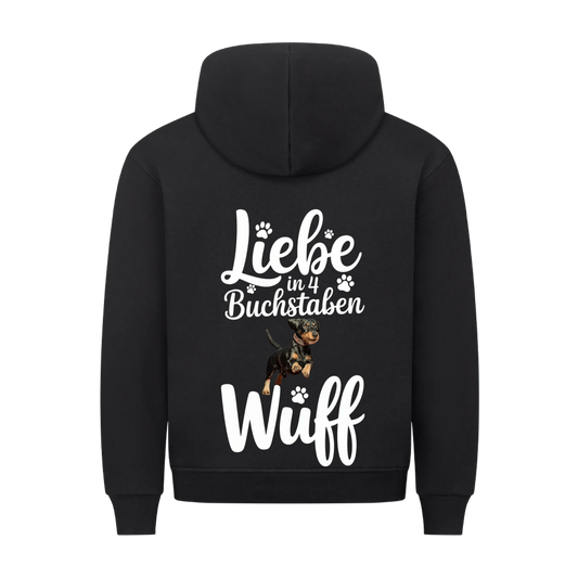 Personalisierbares Hunde Hoodie "Liebe in 4 Buchstaben"
