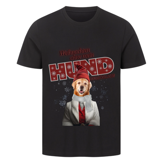 Personalisierbares Hunde T-Shirt "Weinachten Ohne Mein Hund"