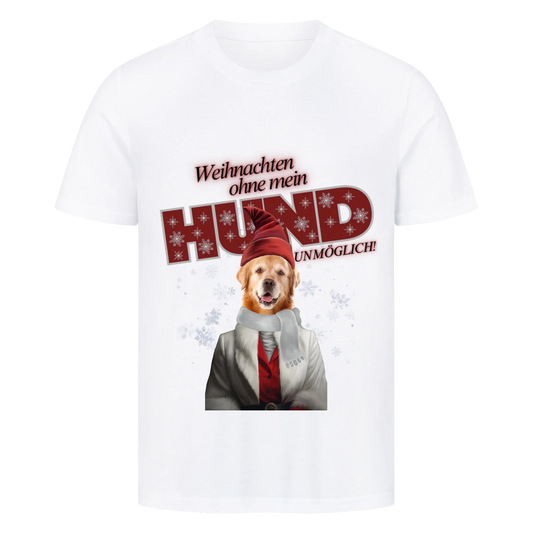 Personalisierbares Hunde T-Shirt "Weinachten Ohne Mein Hund"