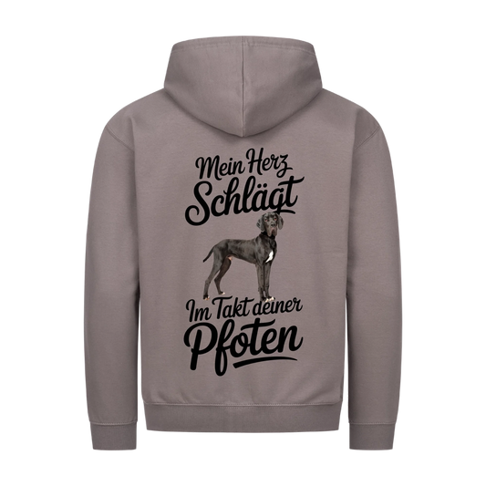 Personalisierbares Hunde Zipper "Mein Herz Schlägt im Takt Deiner Pfoten"