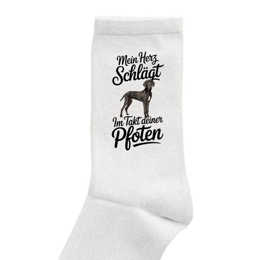 Personalisierbares Hunde Socken "Mein Herz Schlägt im Takt Deiner Pfoten"
