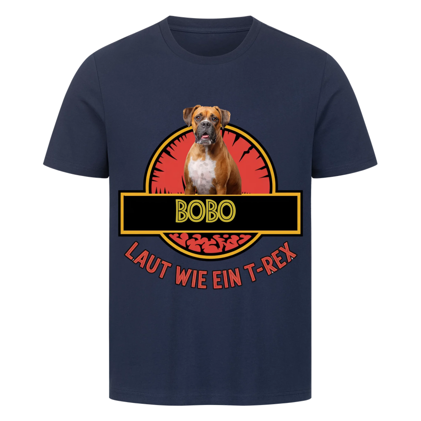 Personalisierbares Hunde T-Shirt "Jurassic Park Style"