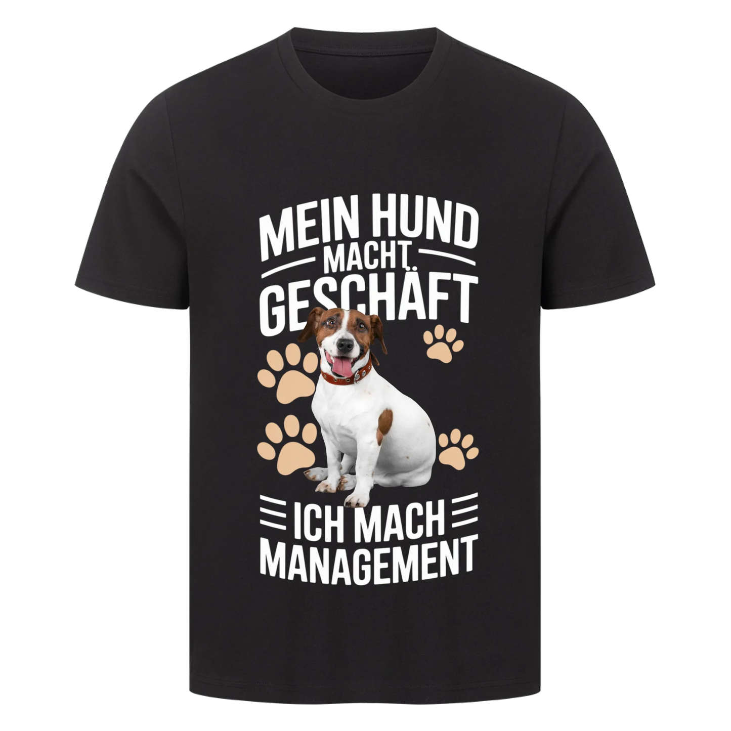 Personalisierbares Hunde T-Shirt "Mein Hund Macht Geschäft"