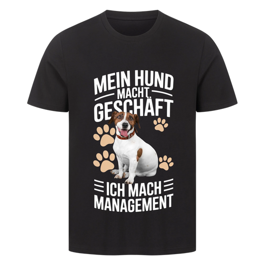 Personalisierbares Hunde T-Shirt "Mein Hund Macht Geschäft"