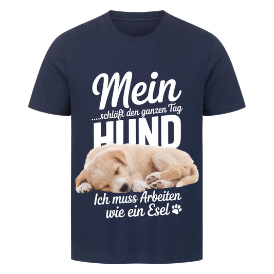 Personalisierbares Hunde T-Shirt "Mein Hund Schläft Den Ganzen Tag"