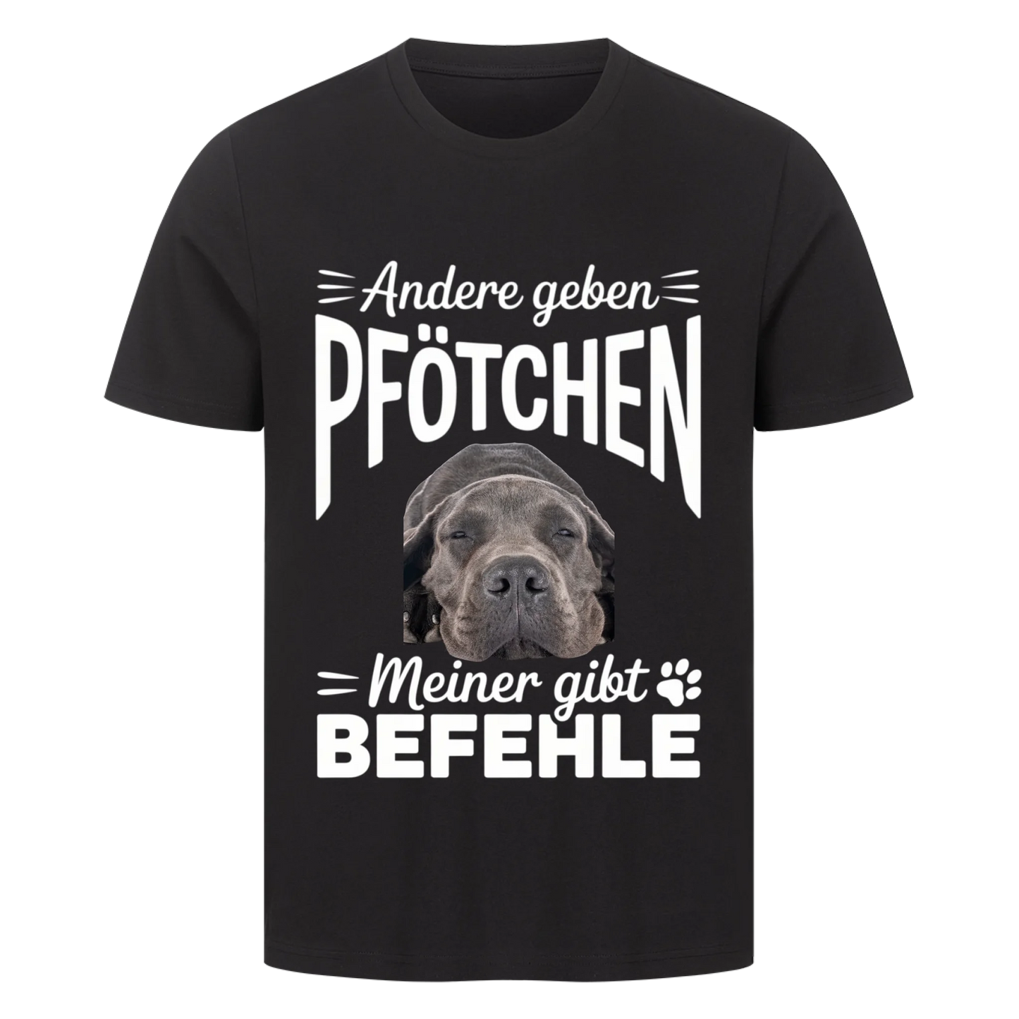 Personalisierbares Hunde T-Shirt "Andere Geben Pfötchen"