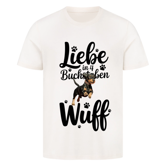 Personalisierbares Hunde T-Shirt "Liebe in 4 Buchstaben"