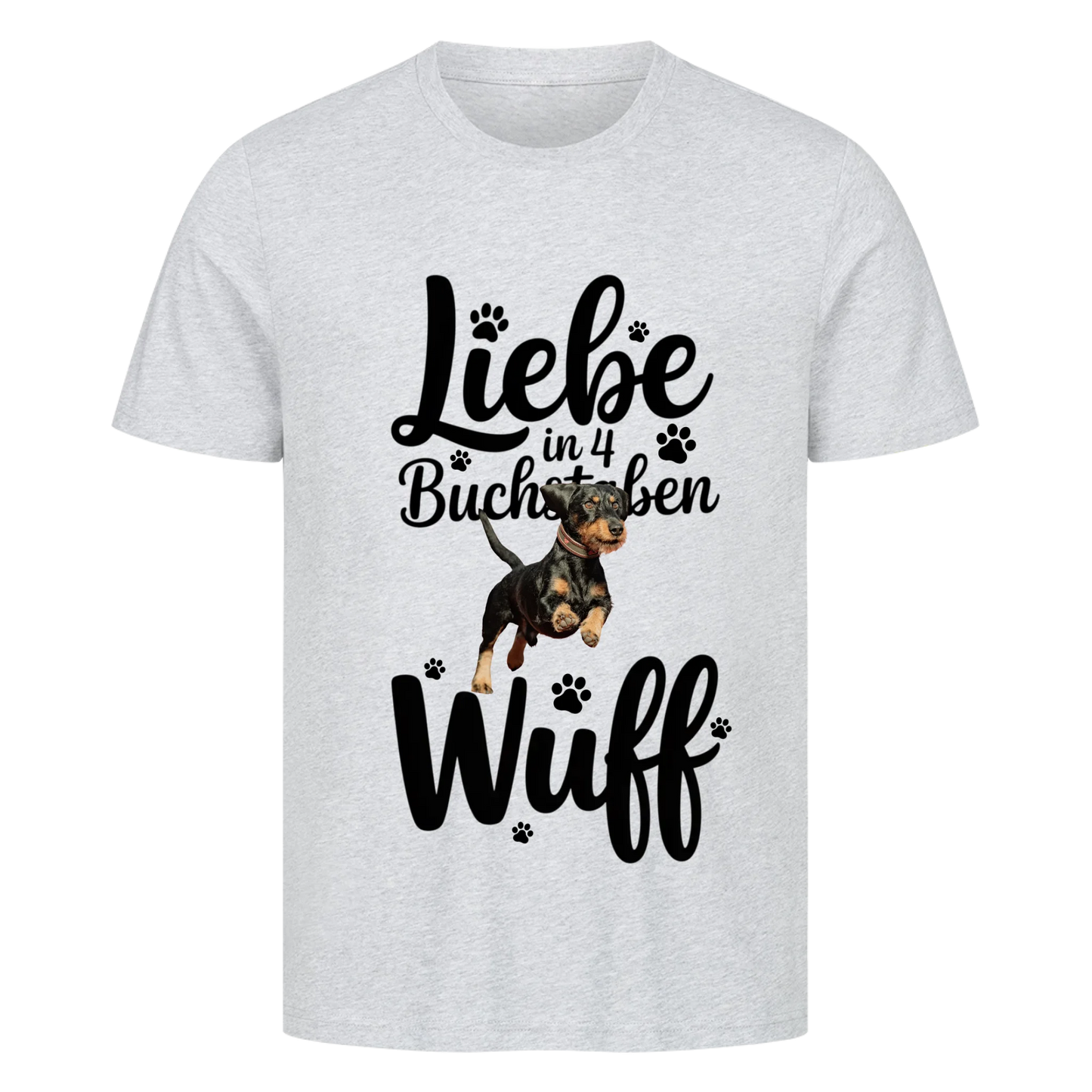 Personalisierbares Hunde T-Shirt "Liebe in 4 Buchstaben"