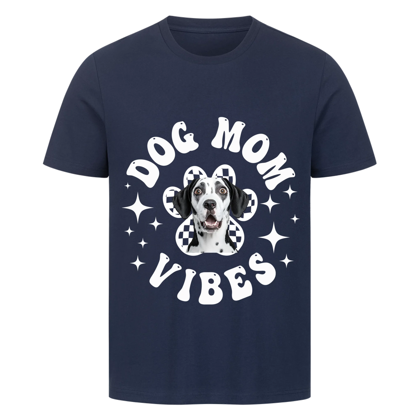 Personalisierbares Hunde T-Shirt "Dog Mom Vibes"
