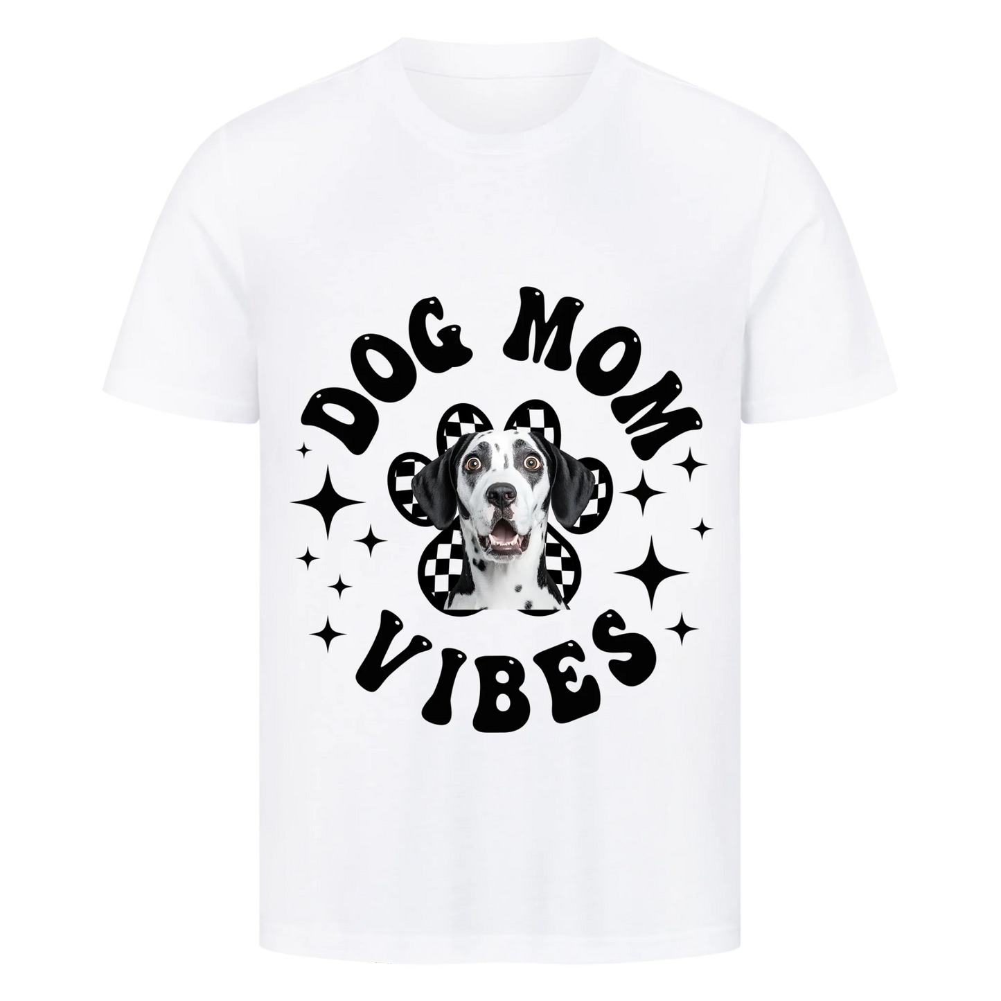 Personalisierbares Hunde T-Shirt "Dog Mom Vibes"