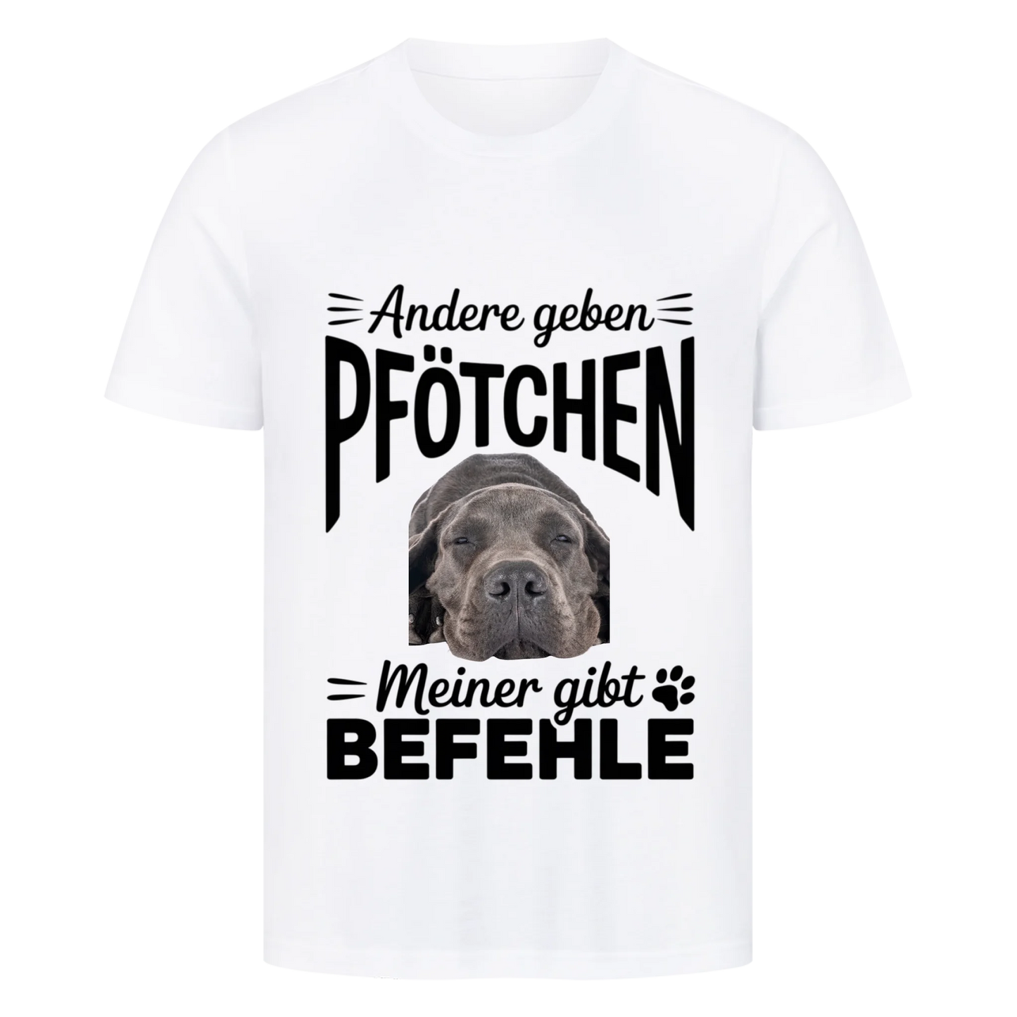 Personalisierbares Hunde T-Shirt "Andere Geben Pfötchen"
