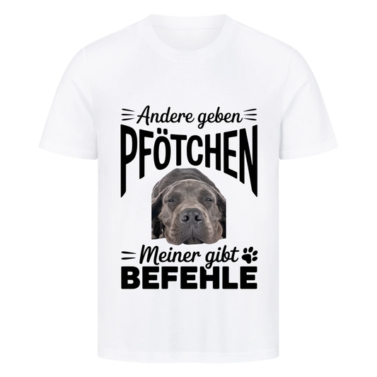 Personalisierbares Hunde T-Shirt "Andere Geben Pfötchen"