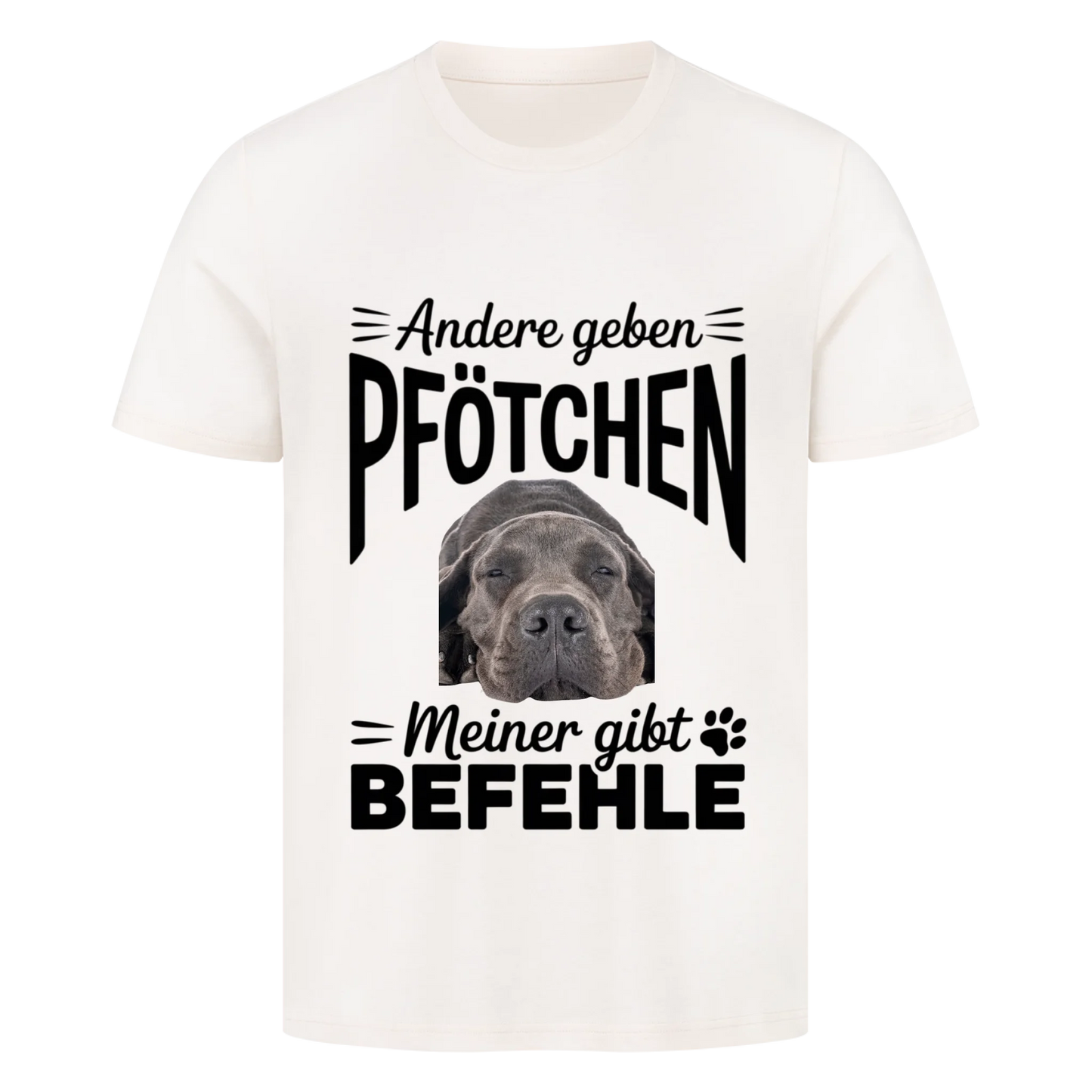 Personalisierbares Hunde T-Shirt "Andere Geben Pfötchen"