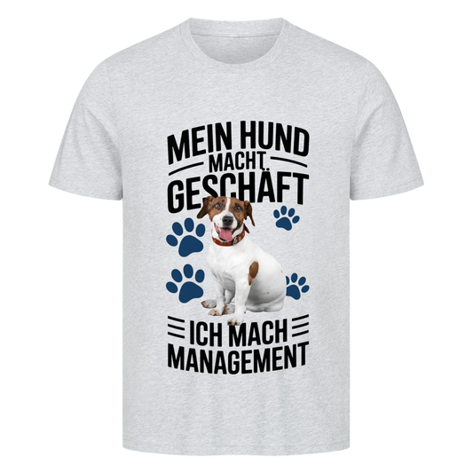 Personalisierbares Hunde T-Shirt "Mein Hund Macht Geschäft"