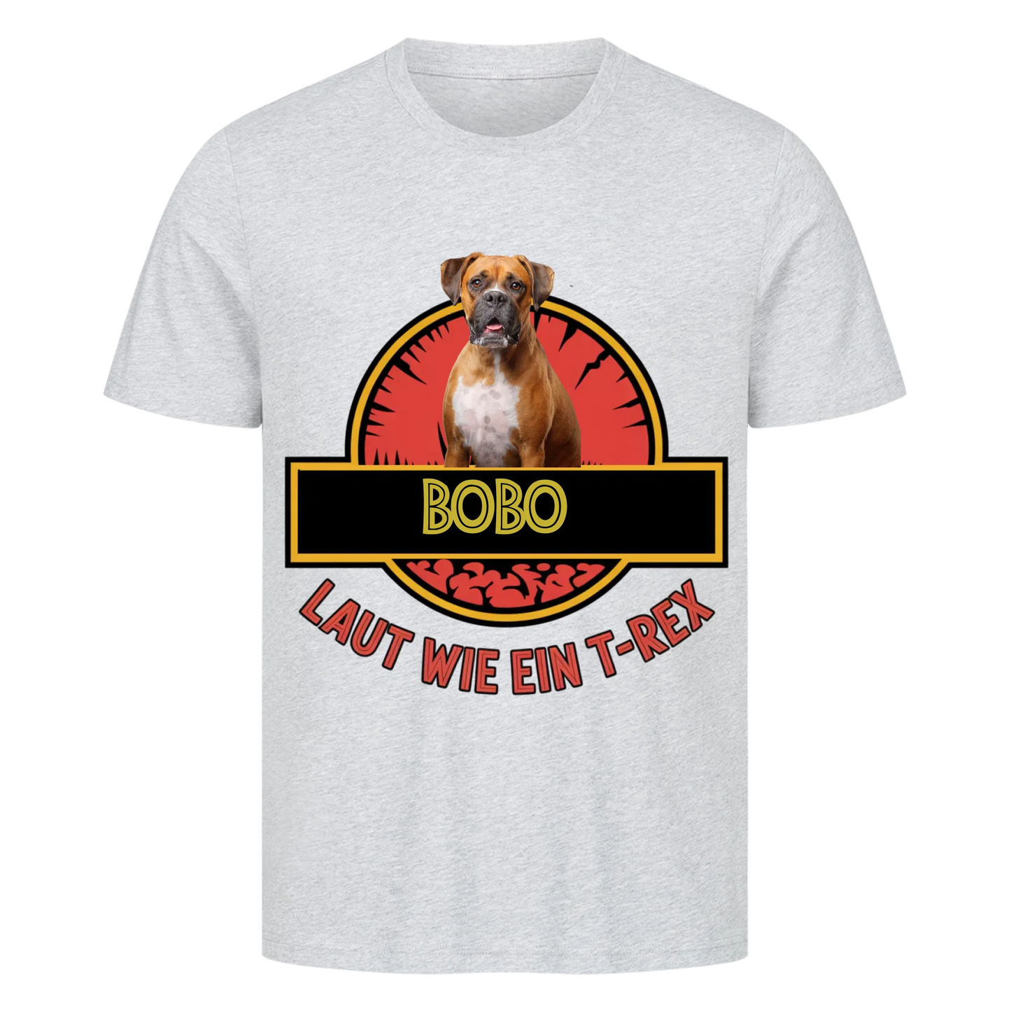 Personalisierbares Hunde T-Shirt "Jurassic Park Style"