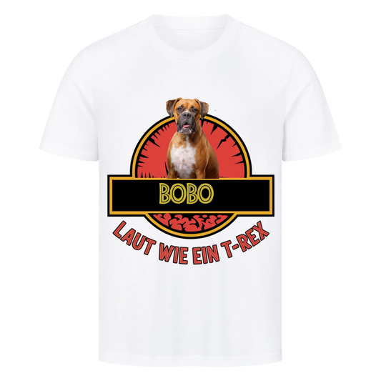 Personalisierbares Hunde T-Shirt "Jurassic Park Style"
