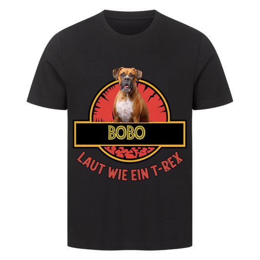 Personalisierbares Hunde T-Shirt "Jurassic Park Style"
