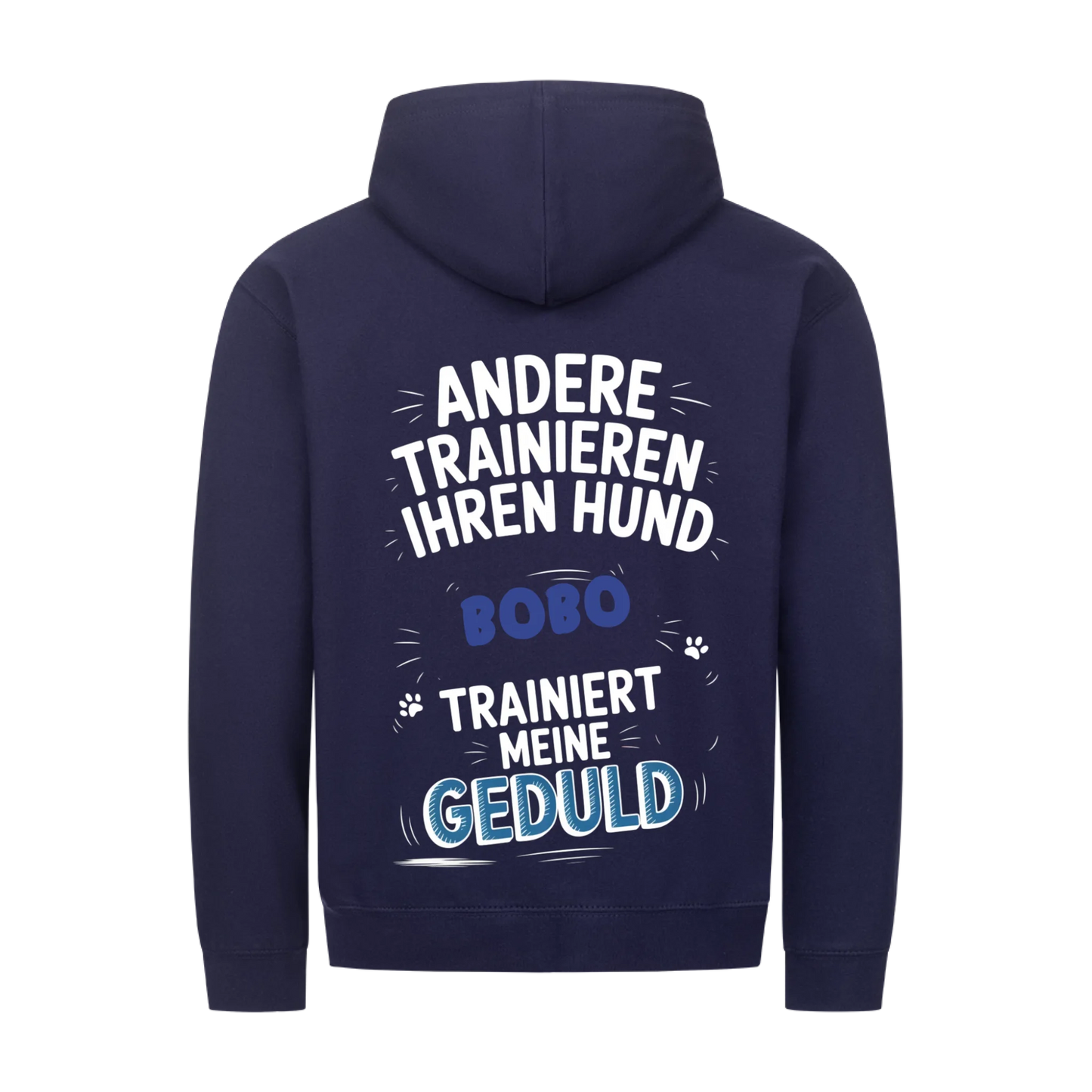 Personalisierbares Hunde Zipper "Geduldstrainer"