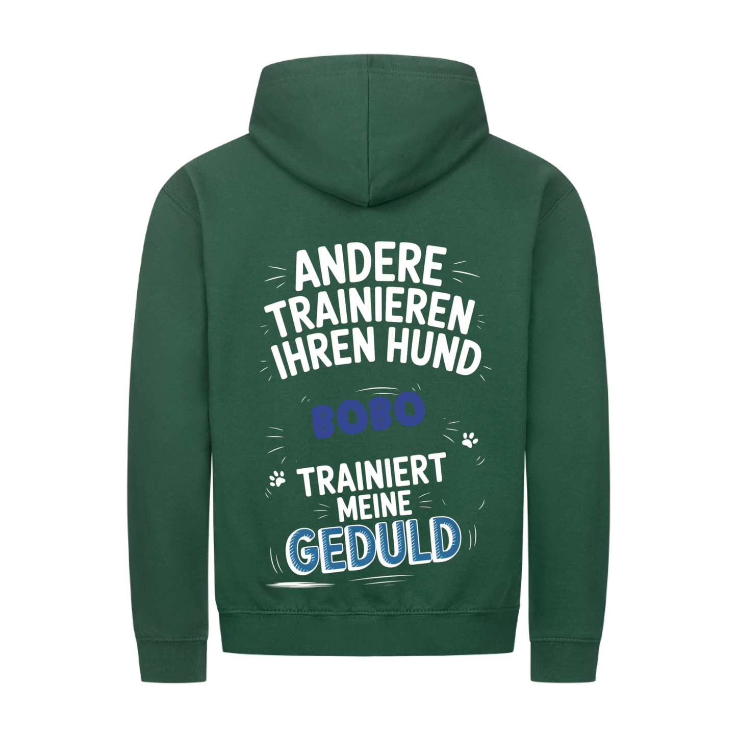 Personalisierbares Hunde Zipper "Geduldstrainer"