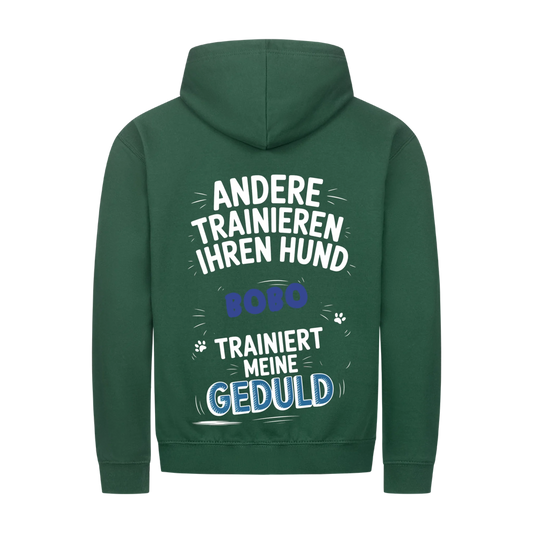 Personalisierbares Hunde Zipper "Geduldstrainer"