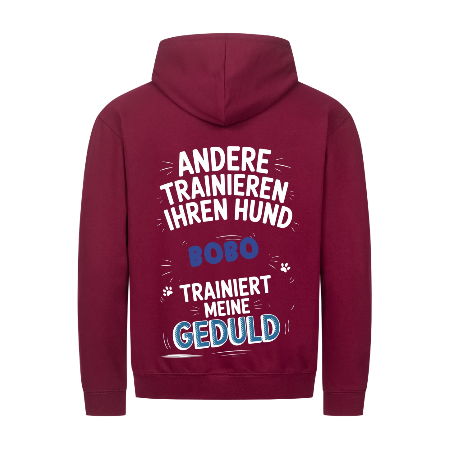 Personalisierbares Hunde Zipper "Geduldstrainer"