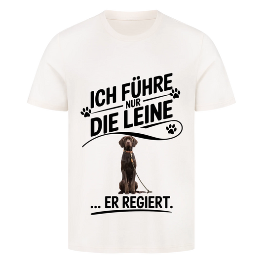 Personalisierbares Hunde T-Shirt "Ich Führe Nur Die Leine"