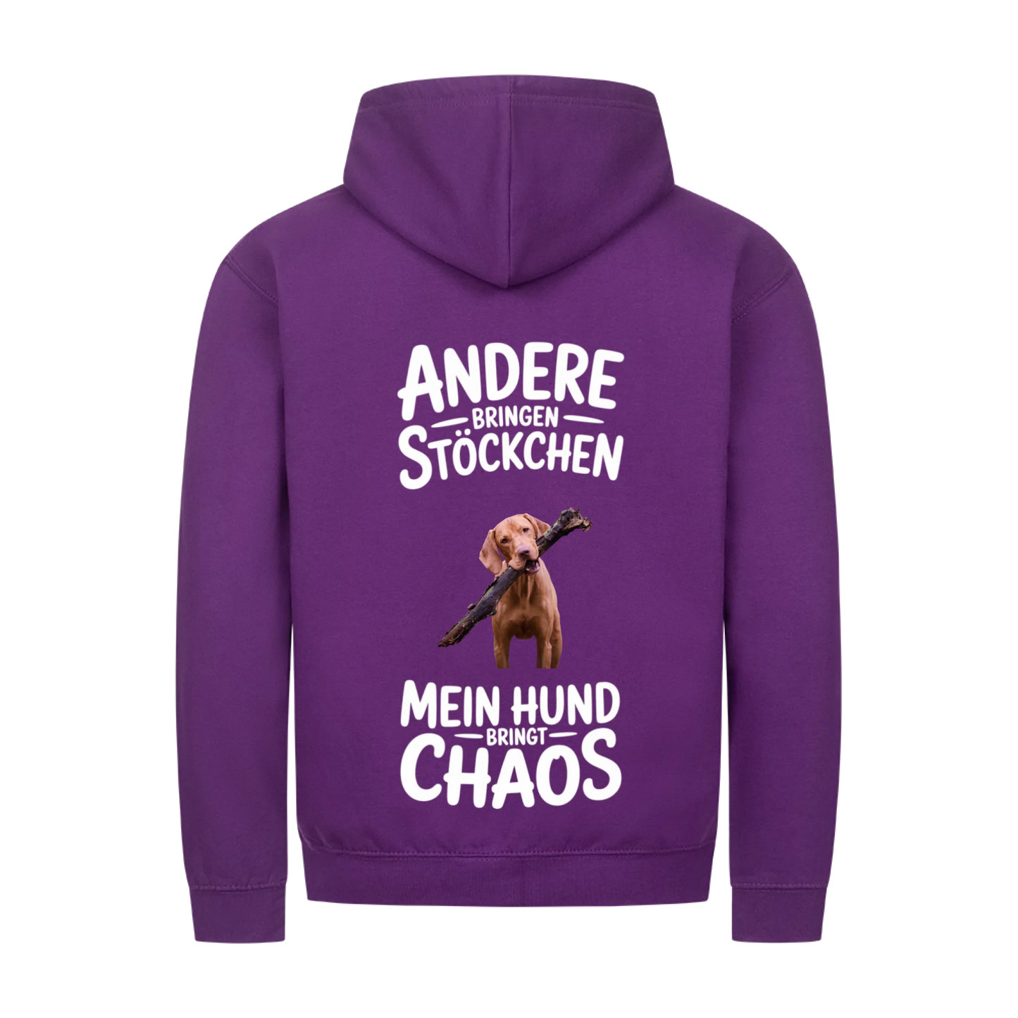 Personalisierbares Hunde Zipper "Andere Hunde Bringen Stöckchen"