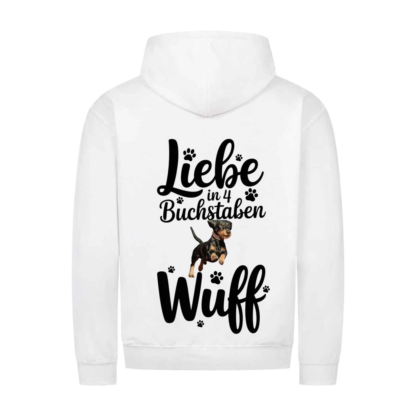 Personalisierbares Hunde Zipper "Liebe in 4 Buchstaben"