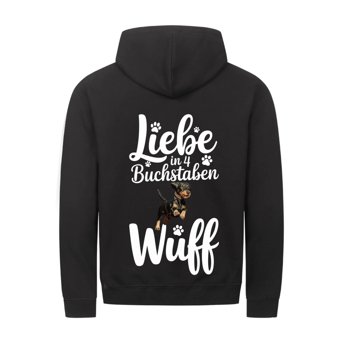 Personalisierbares Hunde Zipper "Liebe in 4 Buchstaben"