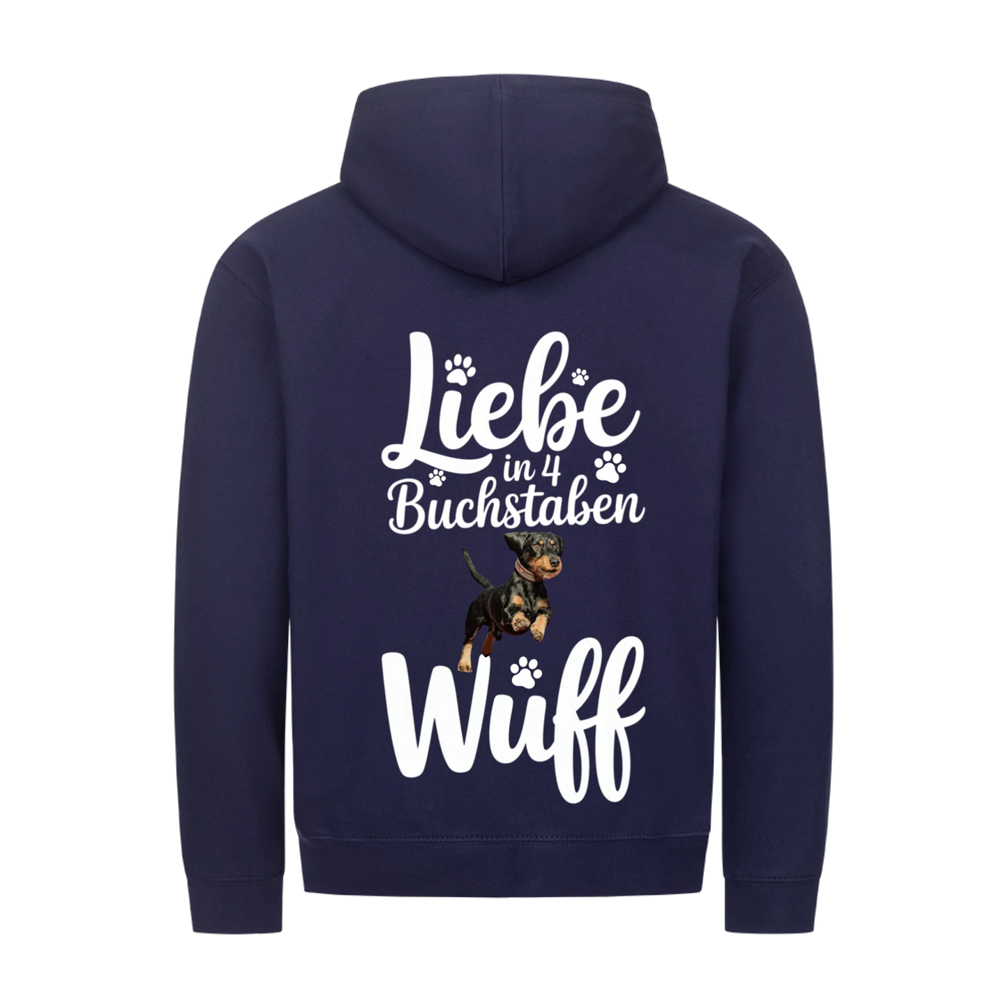 Personalisierbares Hunde Zipper "Liebe in 4 Buchstaben"