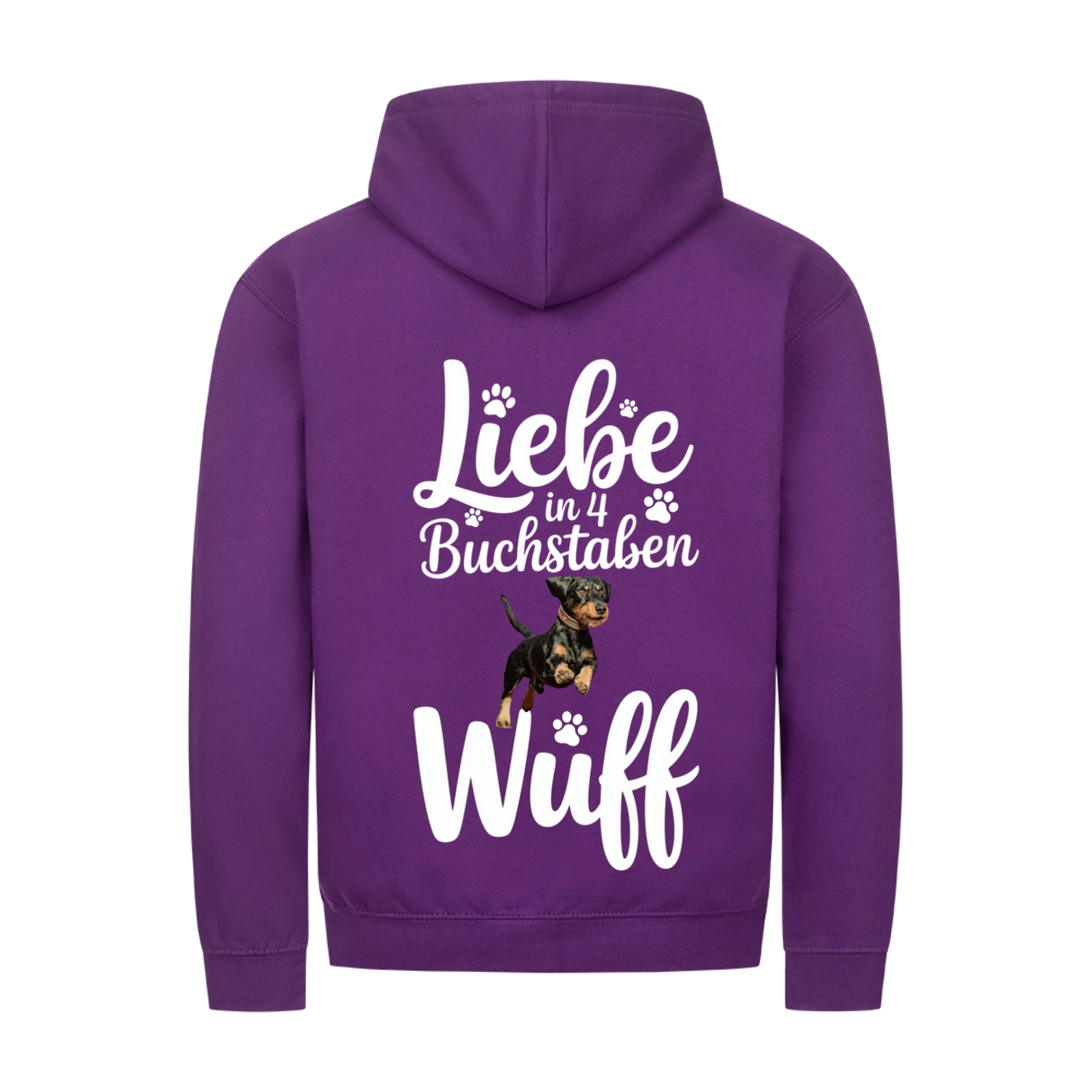 Personalisierbares Hunde Zipper "Liebe in 4 Buchstaben"