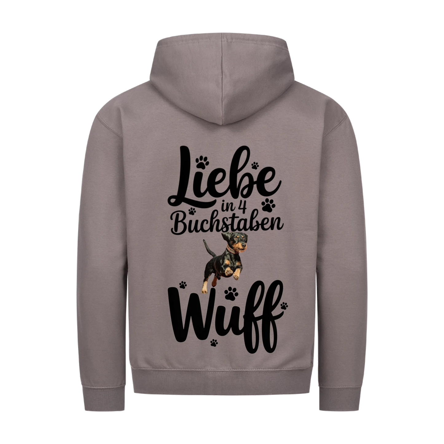 Personalisierbares Hunde Zipper "Liebe in 4 Buchstaben"