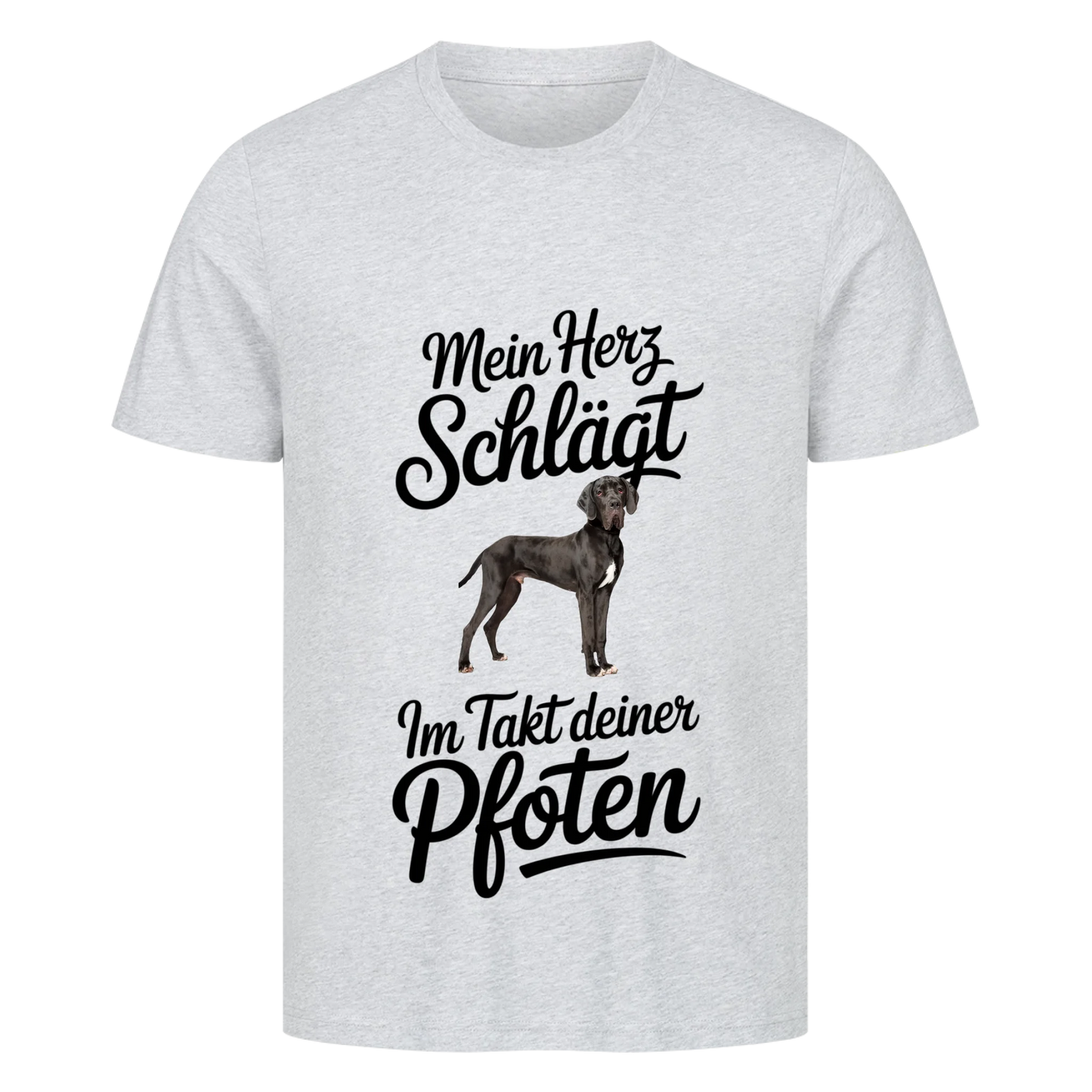 Personalisierbares Hunde T-Shirt "Mein Herz Schlägt im Takt Deiner Pfoten"