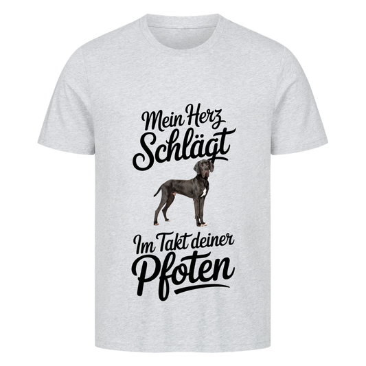 Personalisierbares Hunde T-Shirt "Mein Herz Schlägt im Takt Deiner Pfoten"