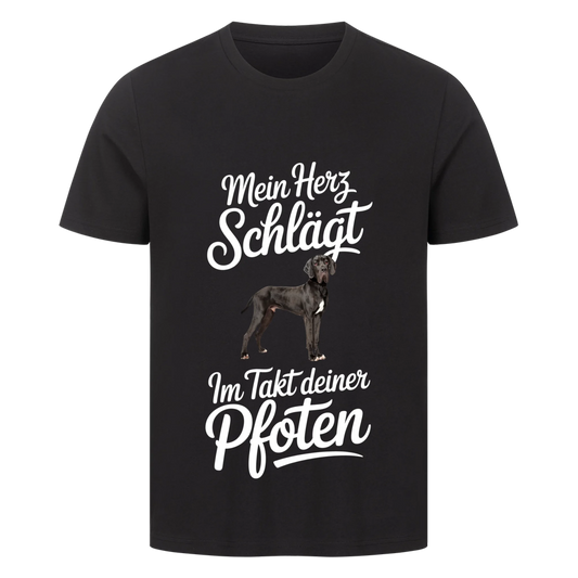 Personalisierbares Hunde T-Shirt "Mein Herz Schlägt im Takt Deiner Pfoten"