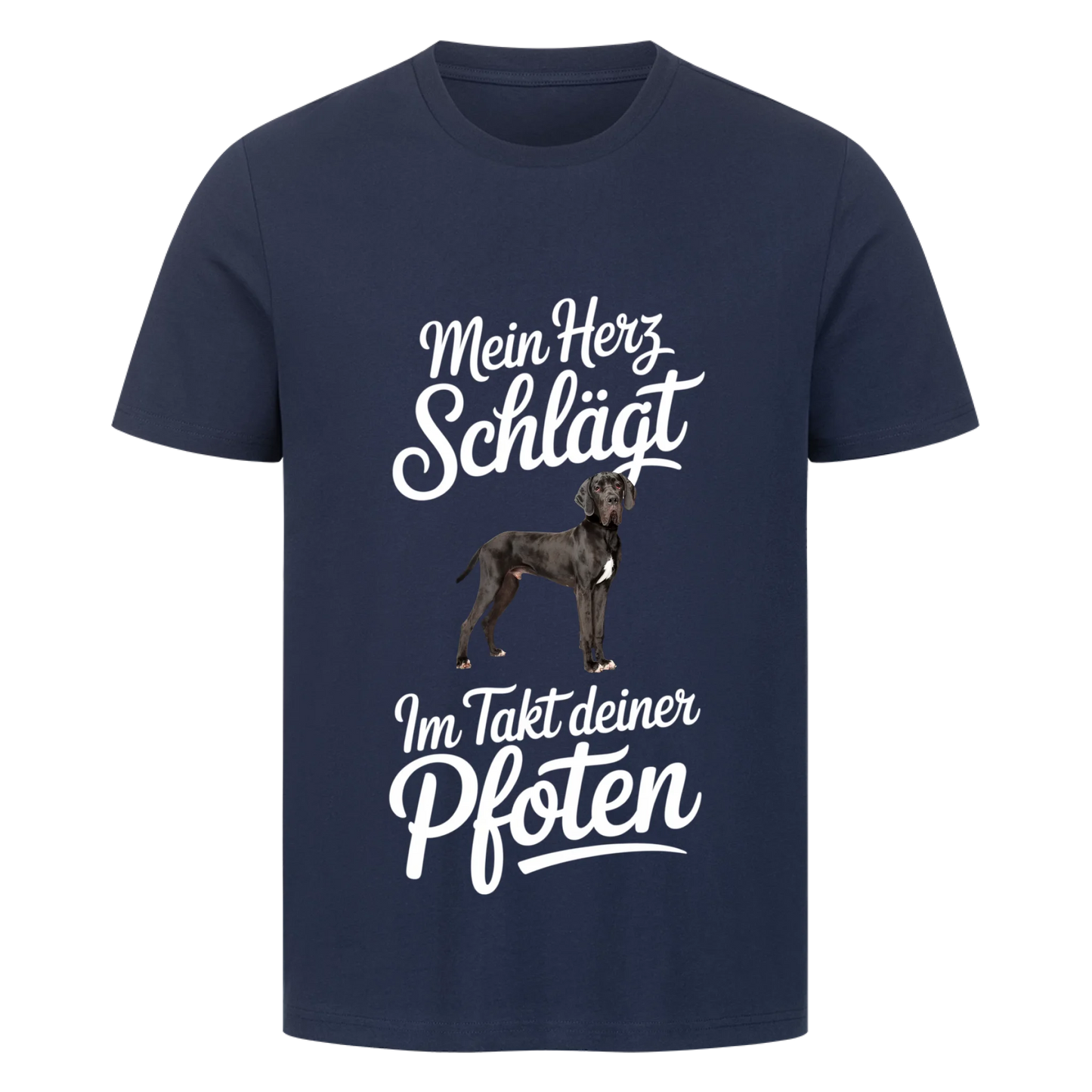 Personalisierbares Hunde T-Shirt "Mein Herz Schlägt im Takt Deiner Pfoten"