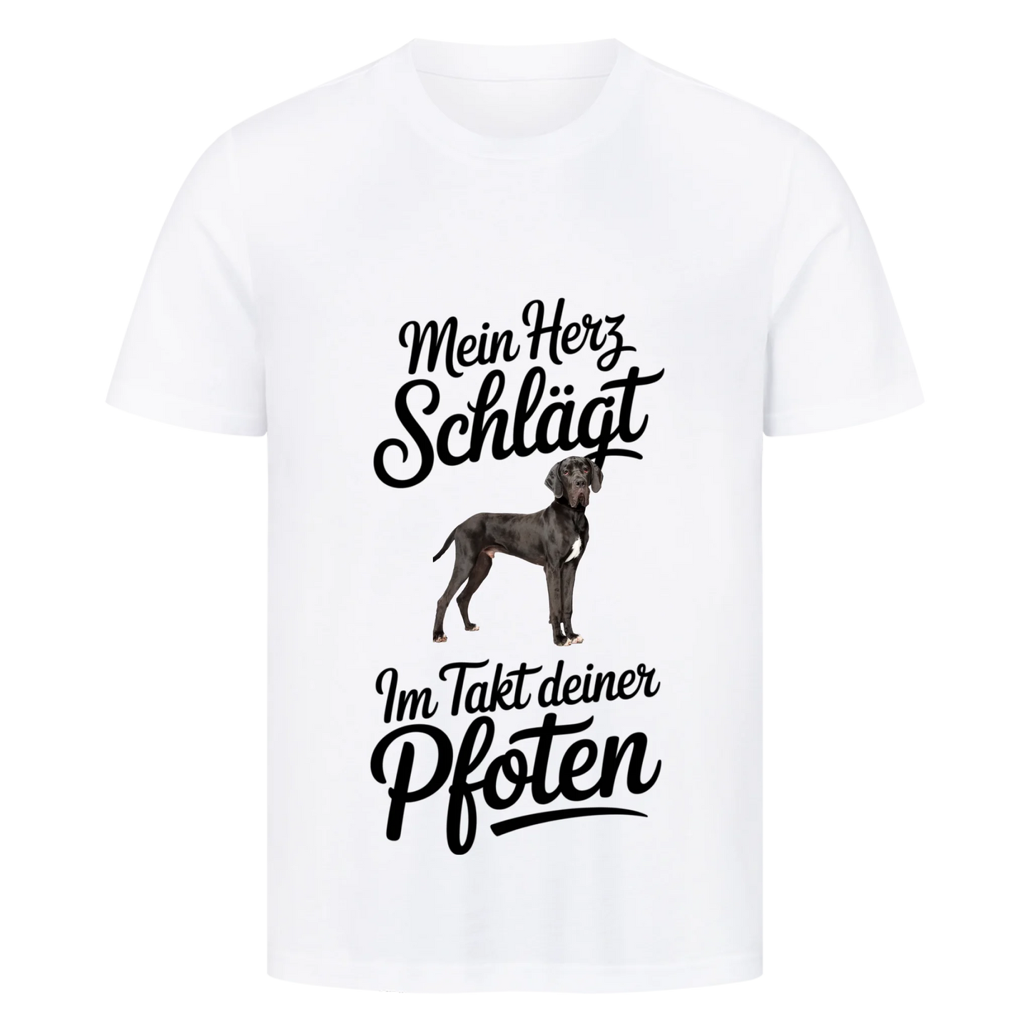 Personalisierbares Hunde T-Shirt "Mein Herz Schlägt im Takt Deiner Pfoten"