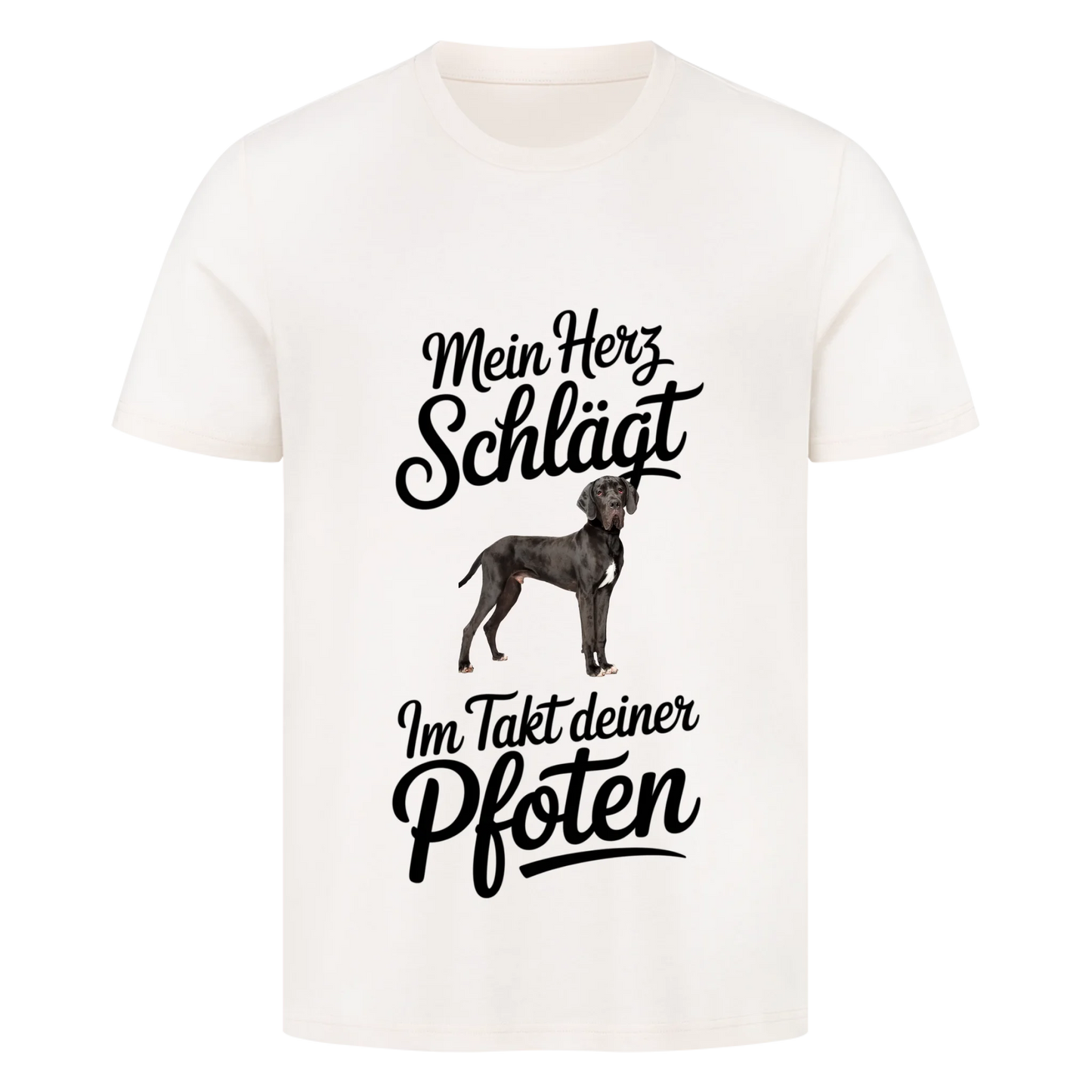 Personalisierbares Hunde T-Shirt "Mein Herz Schlägt im Takt Deiner Pfoten"