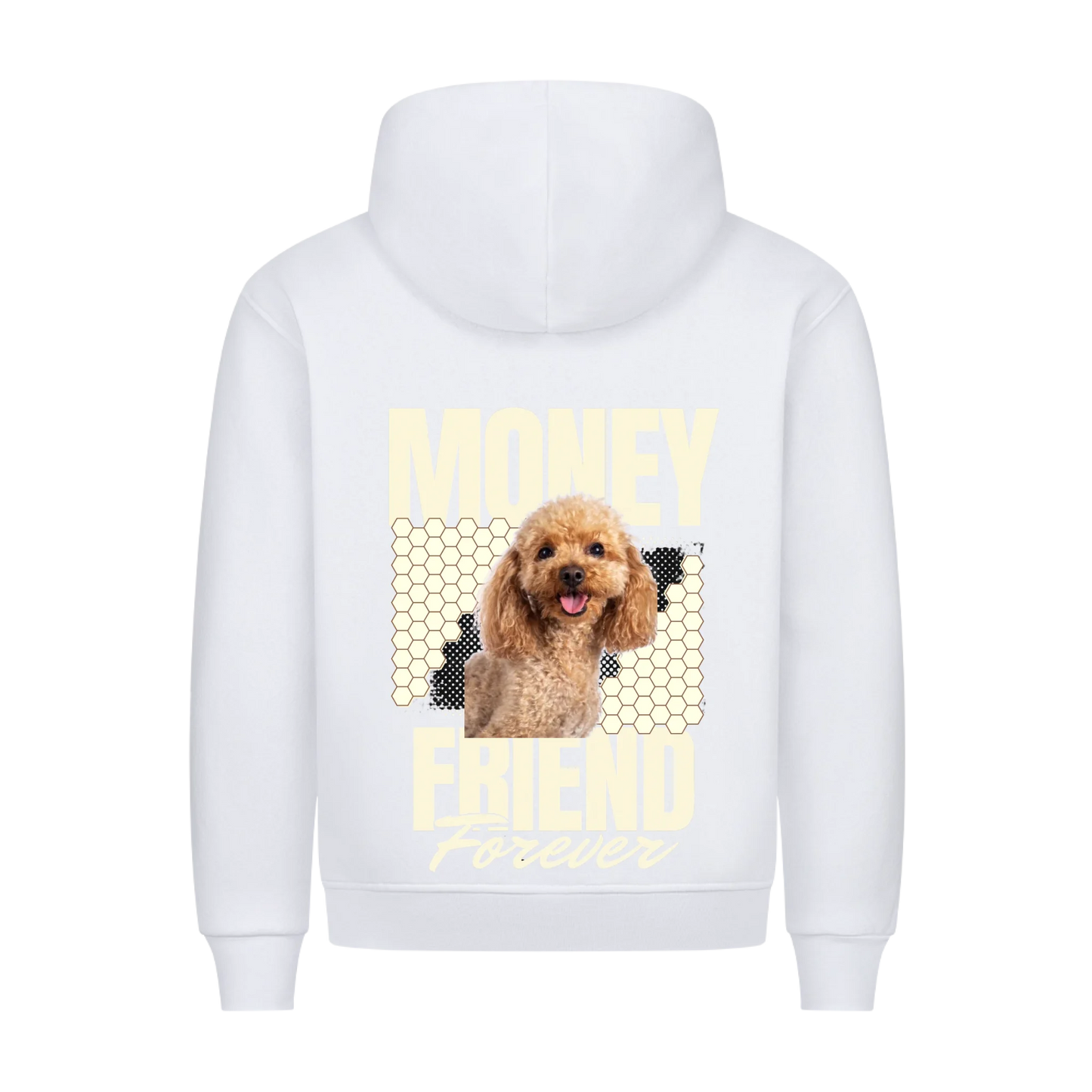 Personalisierbares Hunde Hoodie "Money Friend Forever"