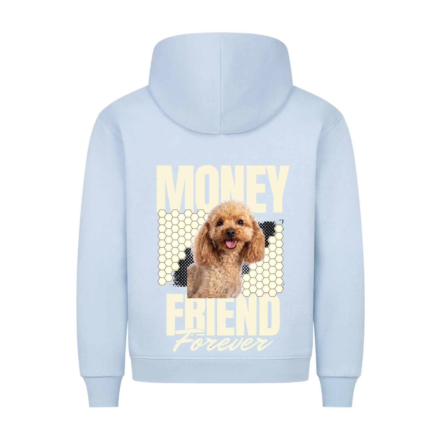 Personalisierbares Hunde Hoodie "Money Friend Forever"