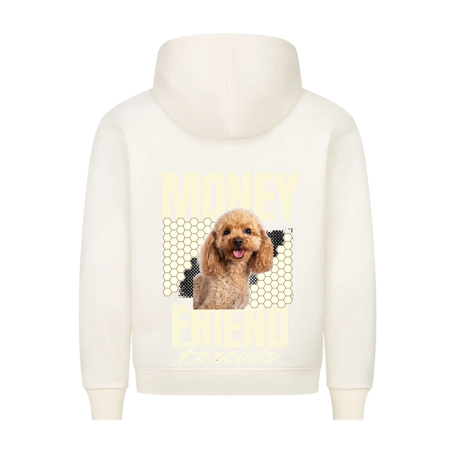 Personalisierbares Hunde Hoodie "Money Friend Forever"
