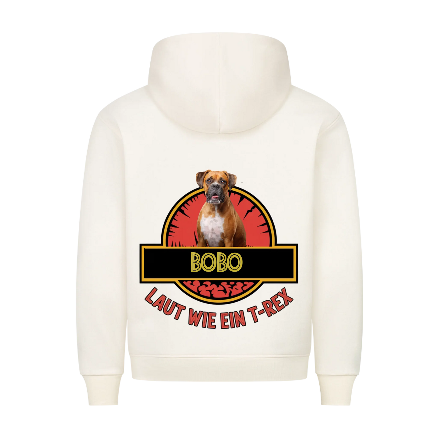 Personalisierbares Hunde Hoodie "Jurassic Park Style"