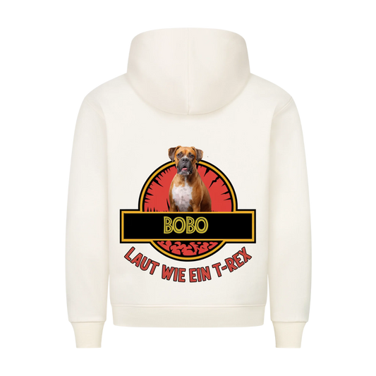 Personalisierbares Hunde Hoodie "Jurassic Park Style"