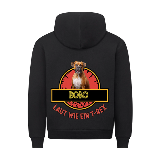 Personalisierbares Hunde Hoodie "Jurassic Park Style"