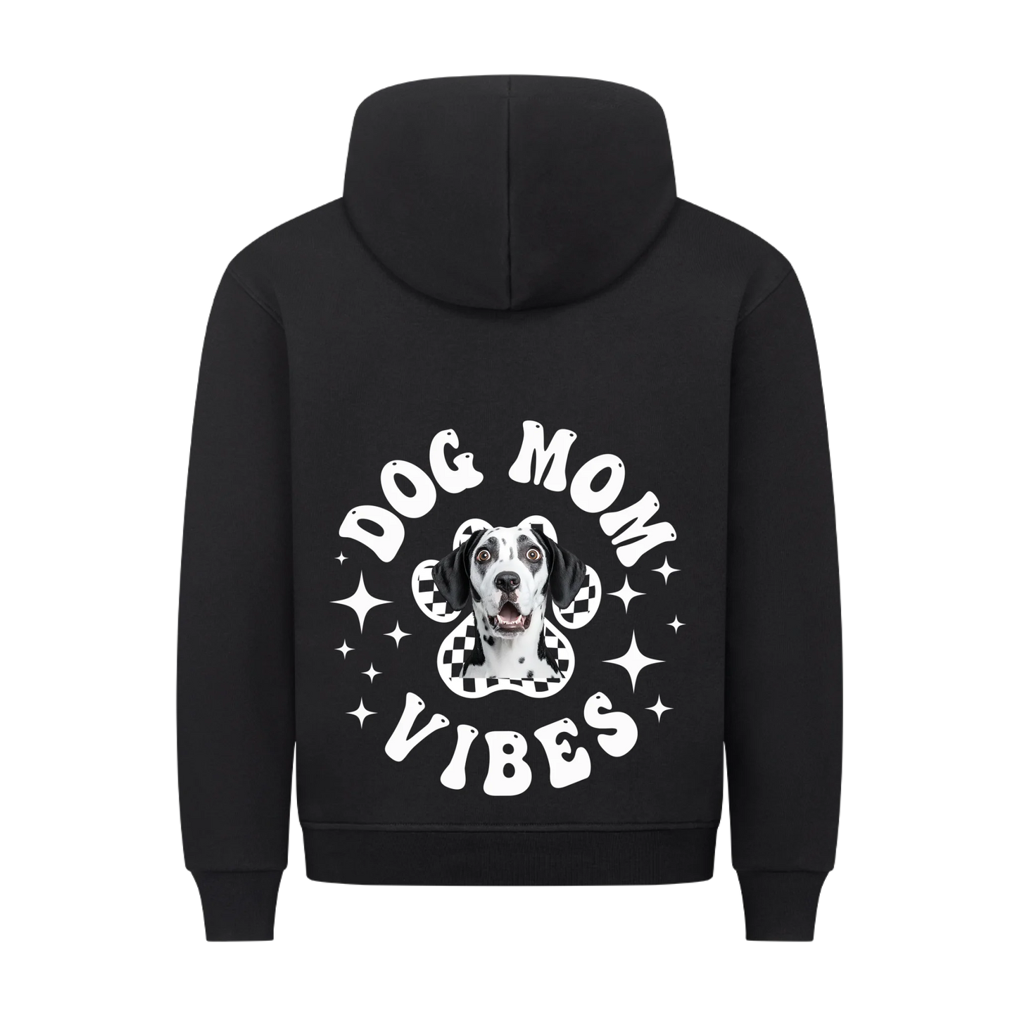Personalisierbares Hunde Hoodie "Dog Mom Vibes"