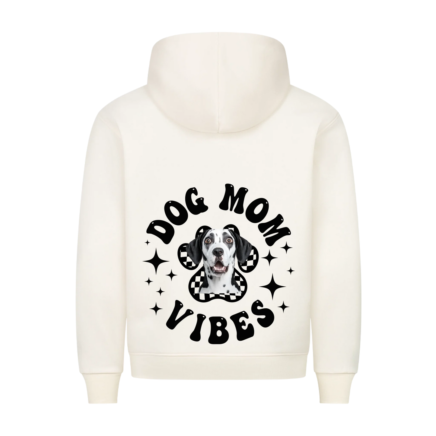 Personalisierbares Hunde Hoodie "Dog Mom Vibes"