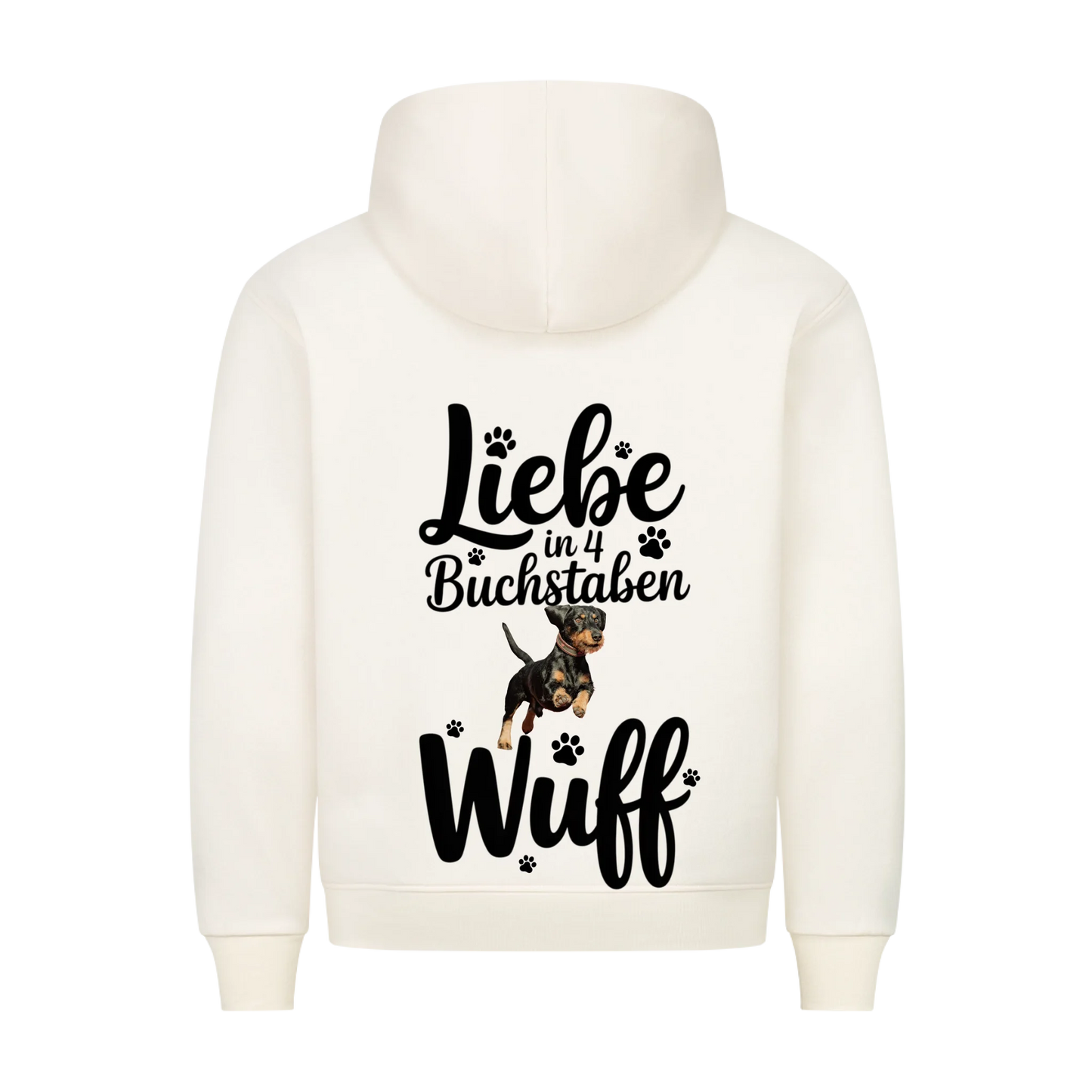 Personalisierbares Hunde Hoodie "Liebe in 4 Buchstaben"