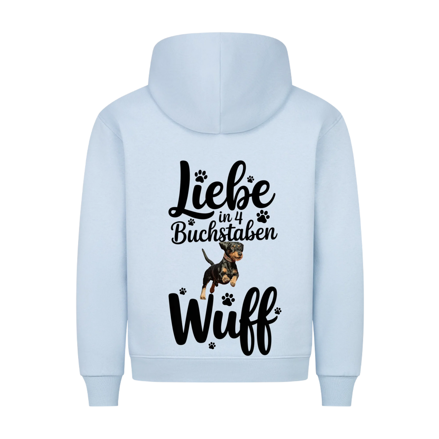 Personalisierbares Hunde Hoodie "Liebe in 4 Buchstaben"