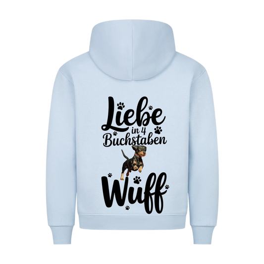 Personalisierbares Hunde Hoodie "Liebe in 4 Buchstaben"